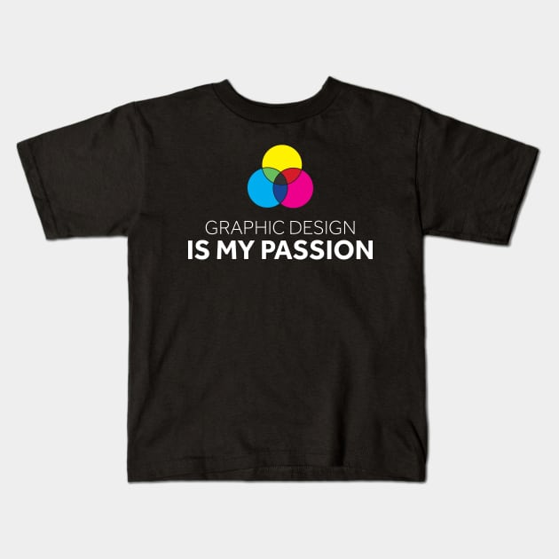 Graphic Design is My Passion Kids T-Shirt by murialbezanson